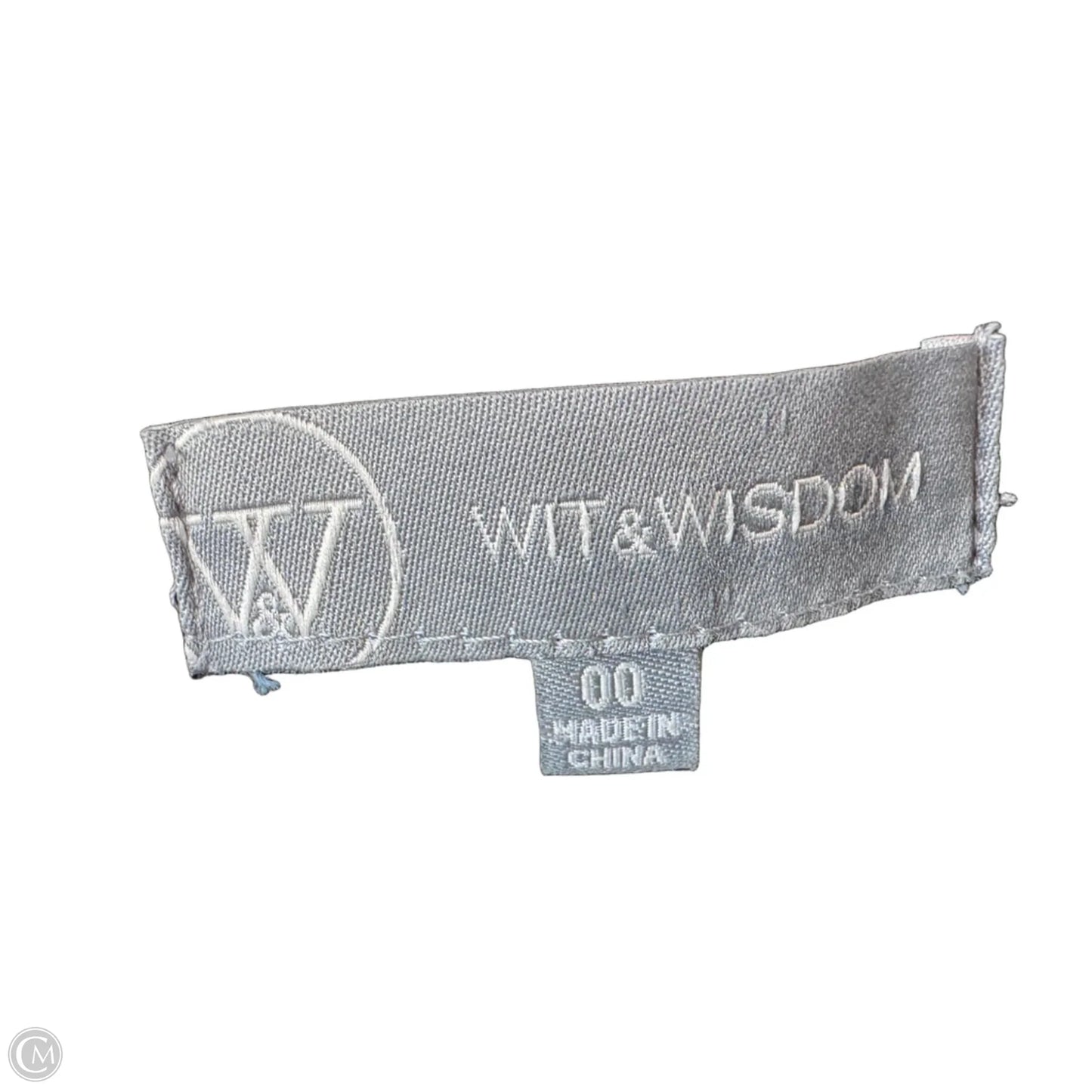 Jeans Straight By Wit & Wisdom In Black Denim, Size: 0