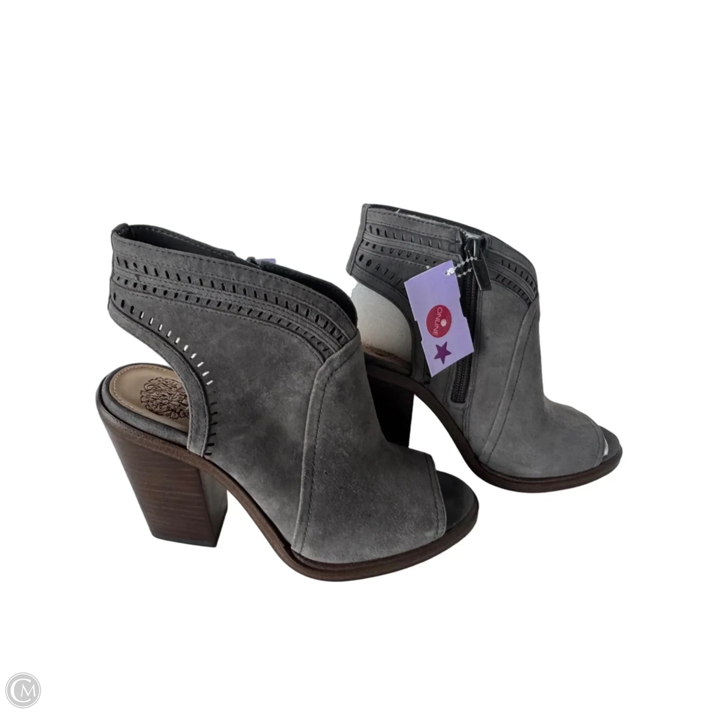 Sandals Heels Block By Vince Camuto In Grey, Size: 7
