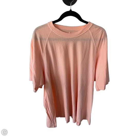 Top Short Sleeve By Free People In Peach, Size: Xl
