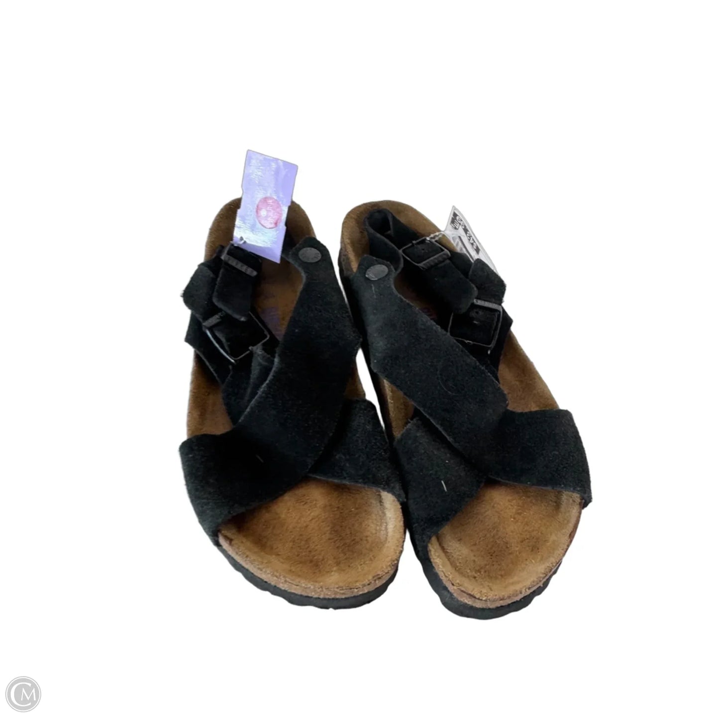 Sandals Flats By Birkenstock In Black, Size: 6
