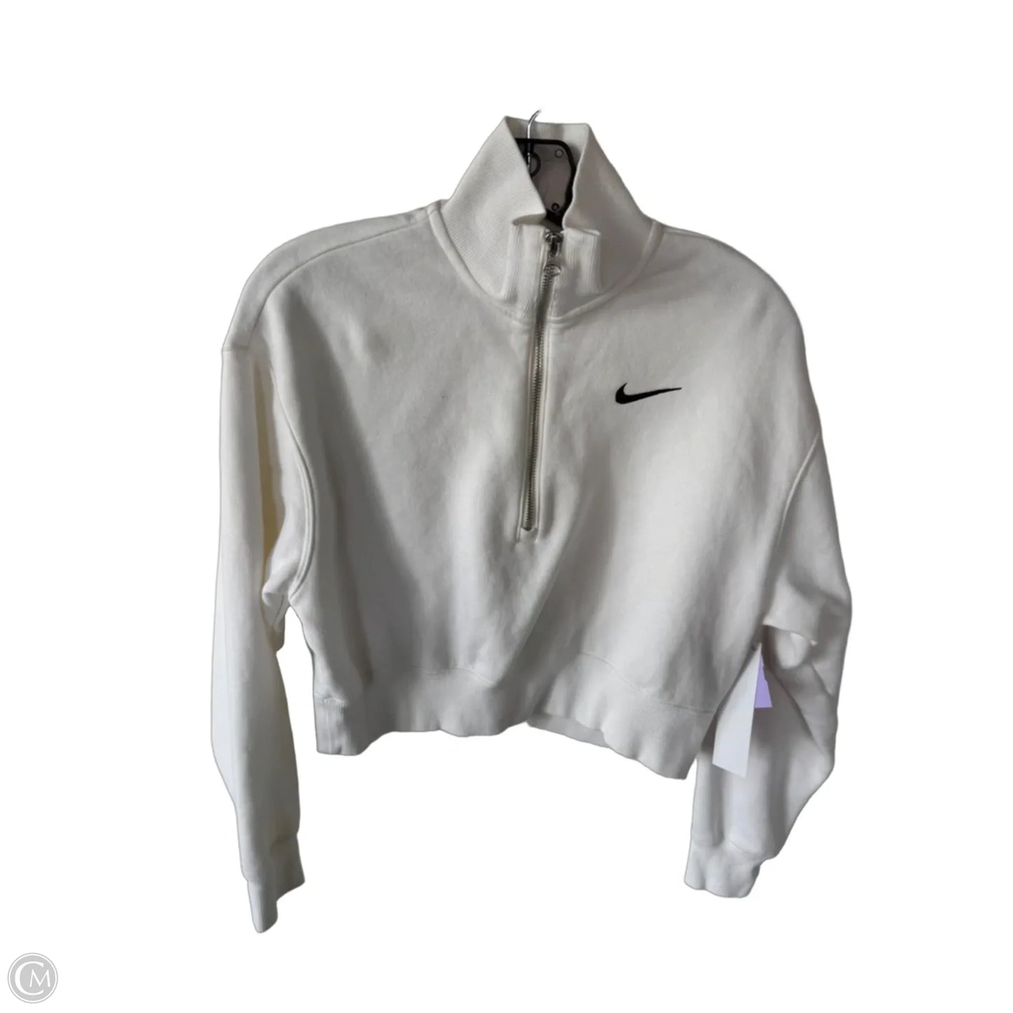 Athletic Sweatshirt Collar By Nike In White, Size: Xs