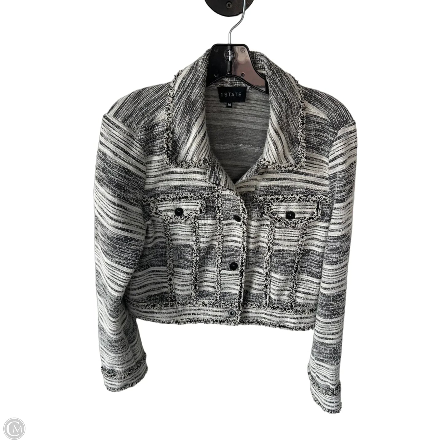 Blazer By 1.state In Grey & White, Size: M
