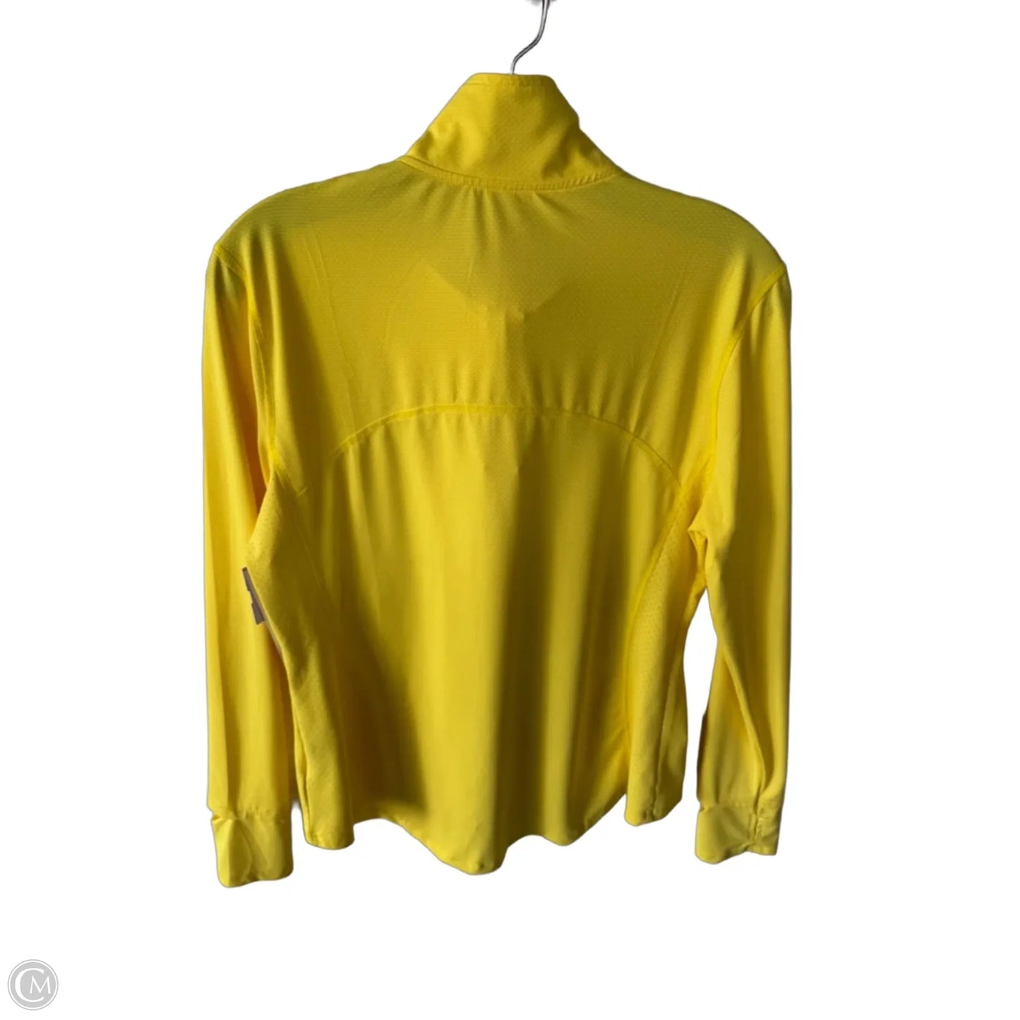 Athletic Top Long Sleeve Collar By Clothes Mentor In Yellow, Size: L