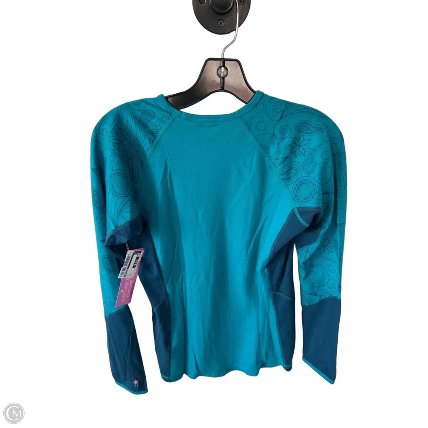Top Long Sleeve By Smartwool In Blue, Size: S