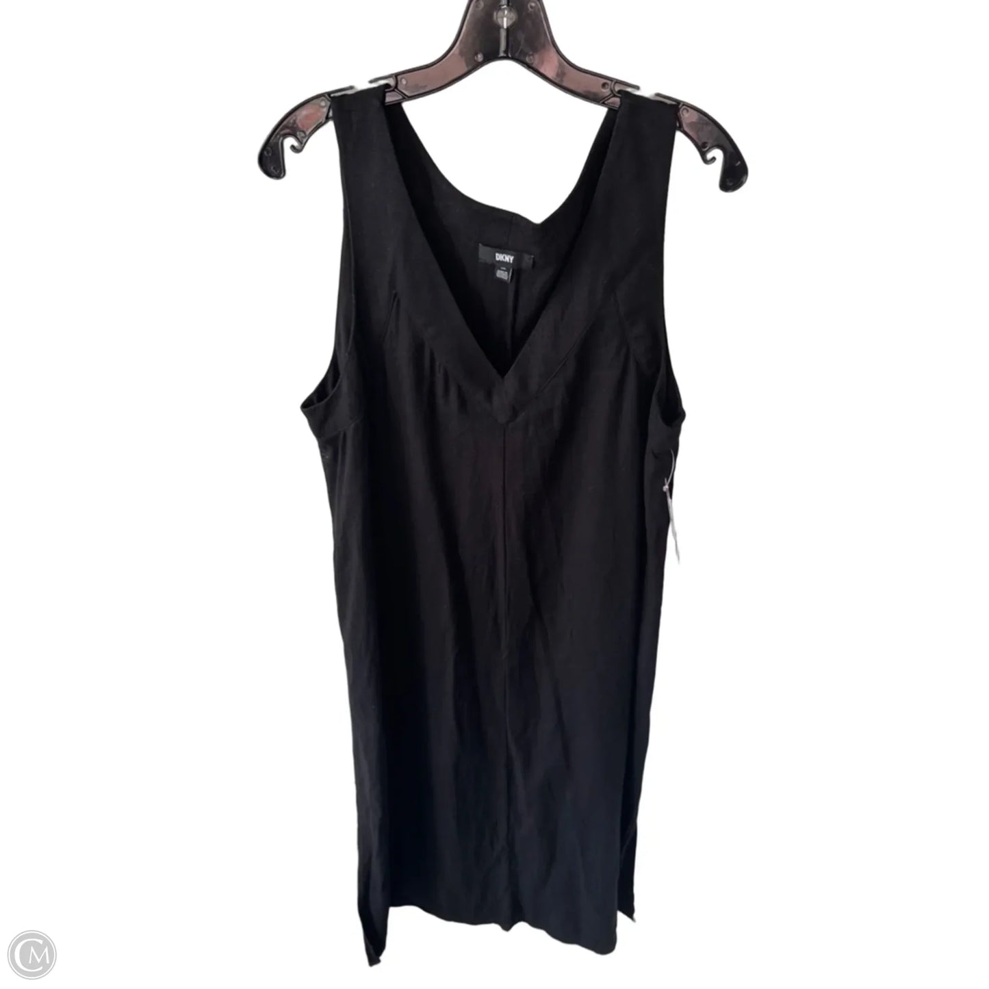 Dress Casual Midi By Dkny In Black, Size: L
