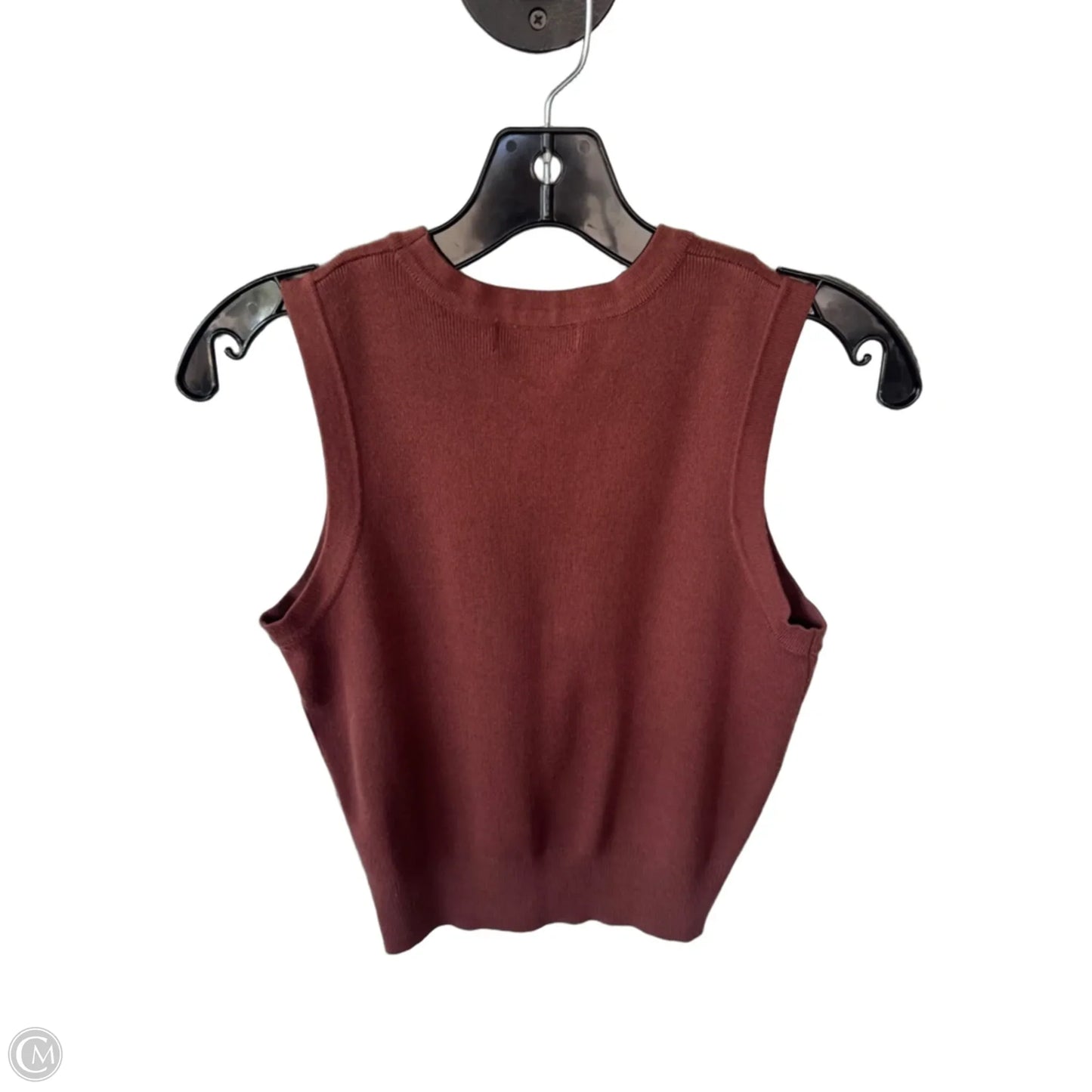 Vest Sweater By Workshop In Brown, Size: S