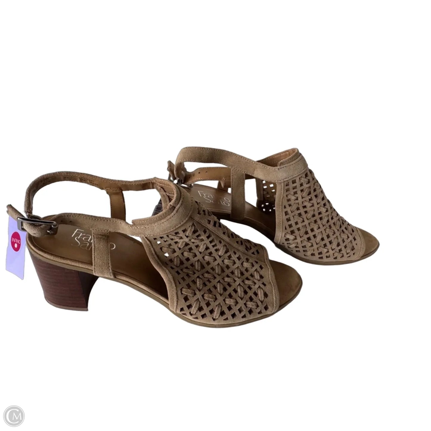 Sandals Heels Block By Franco Sarto In Tan, Size: 11