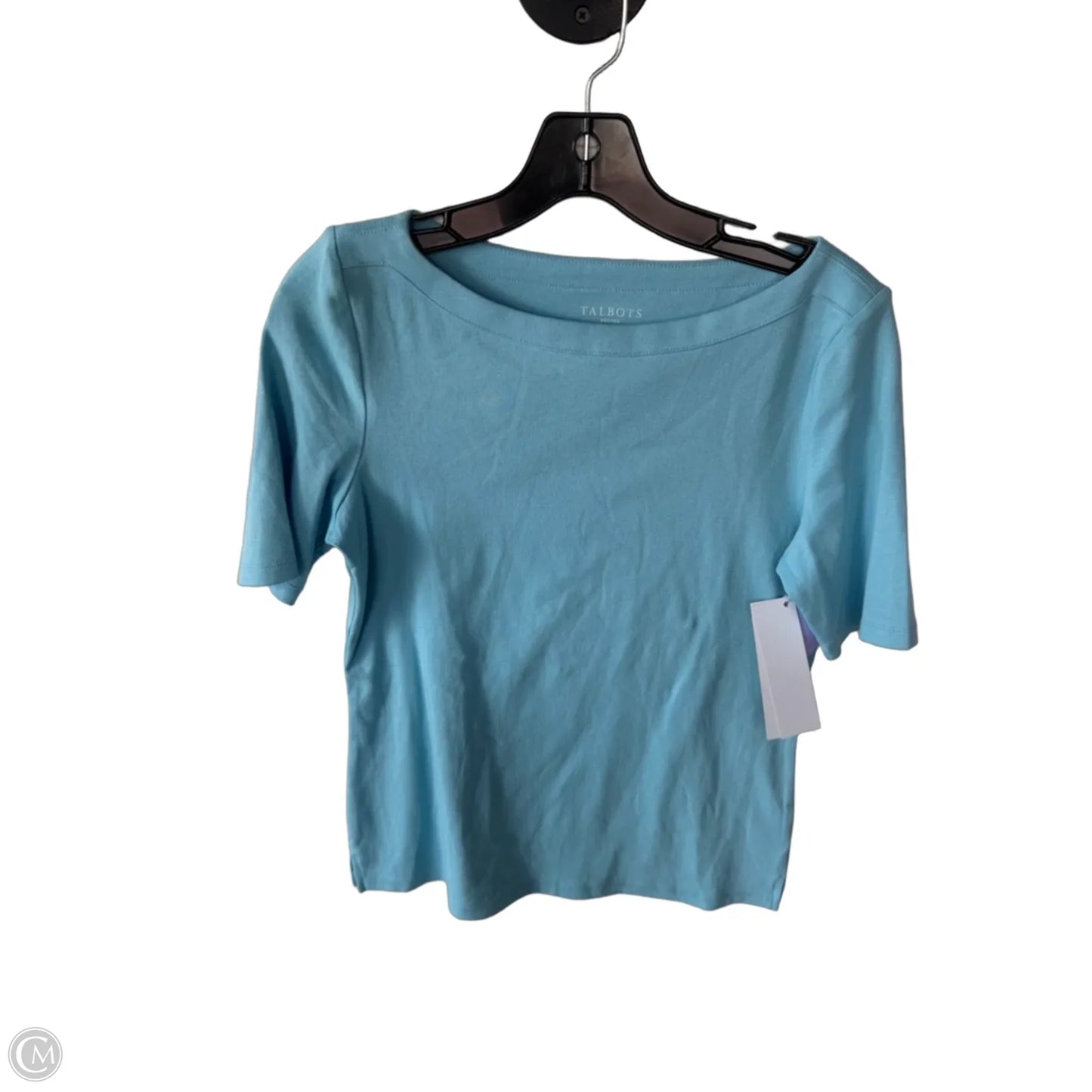 Top Short Sleeve Basic By Talbots In Blue, Size: Mp