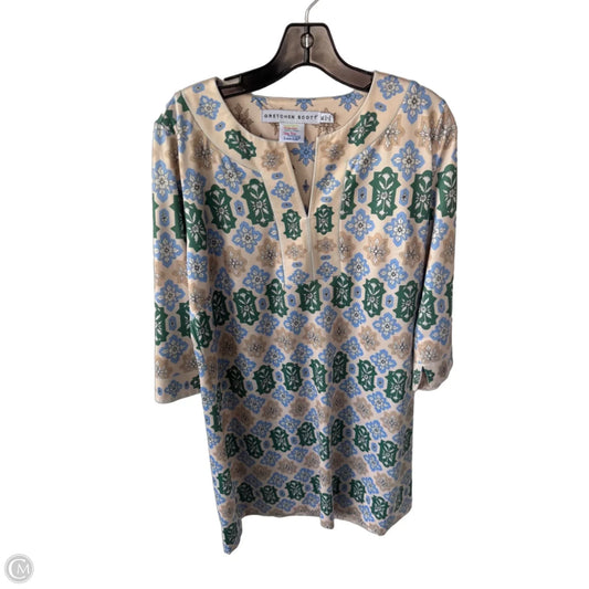 Dress Casual Short By Gretchen Scott In Green & Tan, Size: Xl