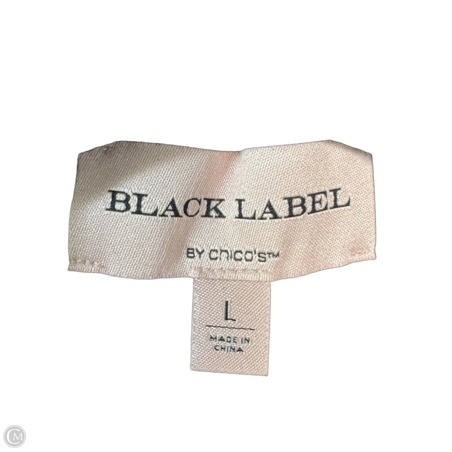 Top 3/4 Sleeve By Chicos In Black, Size: L