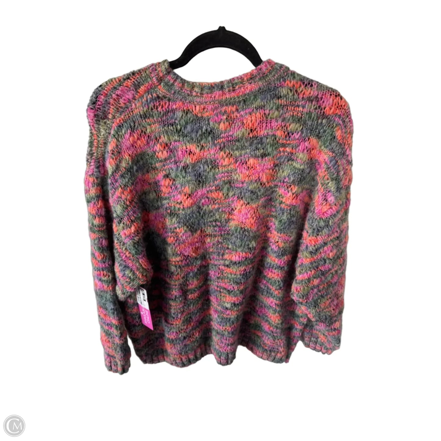 Sweater By Clothes Mentor In Green & Orange, Size: L