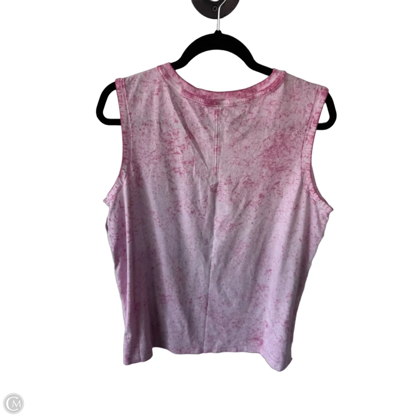 Athletic Tank Top By Lululemon In Pink & White, Size: Xl