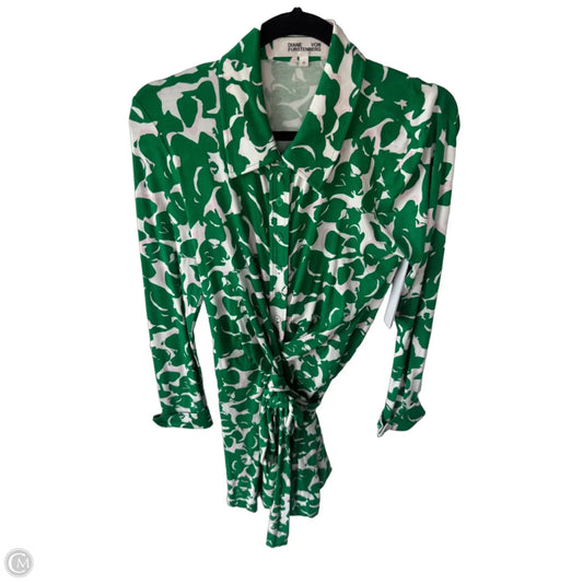 Dress Designer By Diane Von Furstenberg In Green & Pink, Size: M