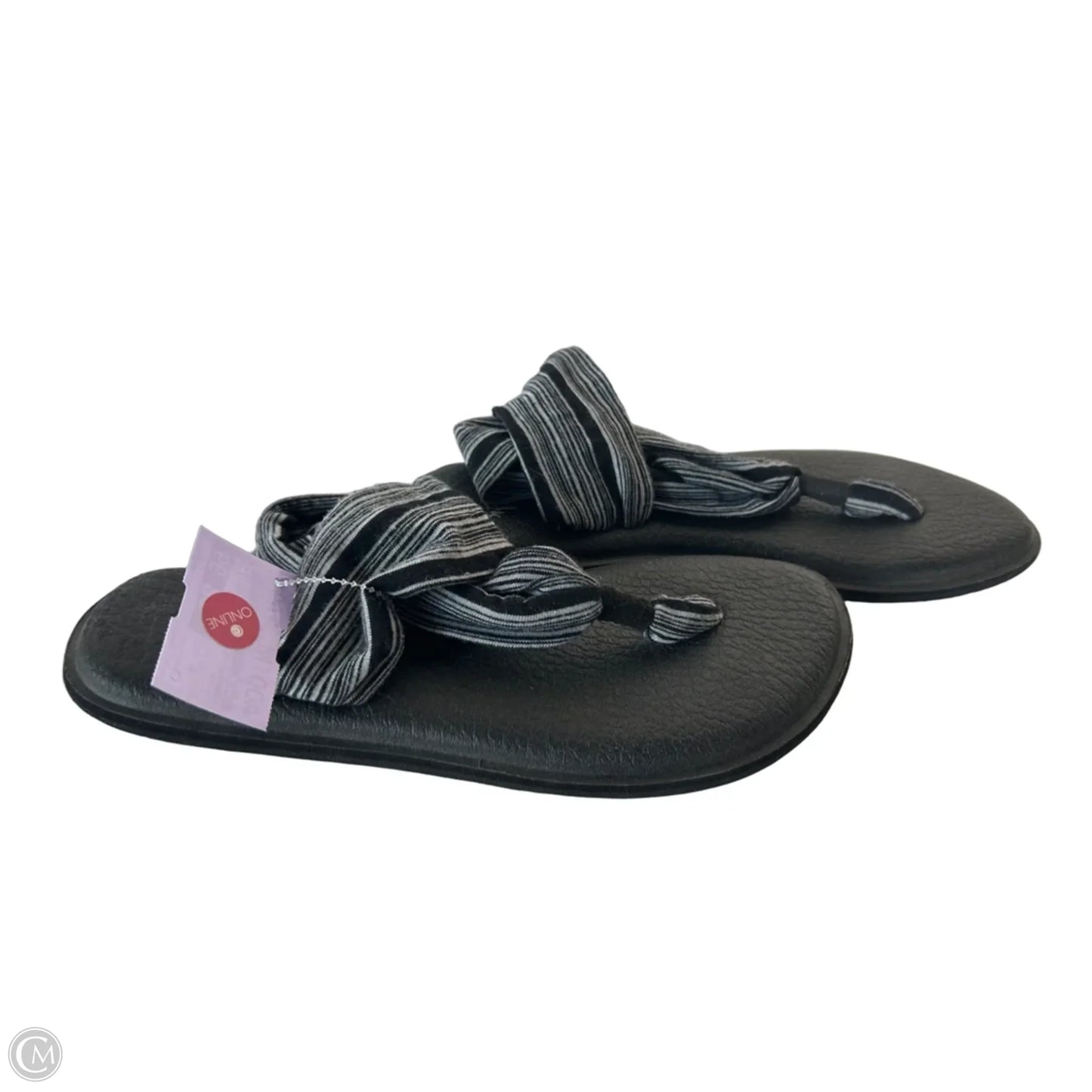Sandals Flip Flops By Sanuk In Black, Size: 8
