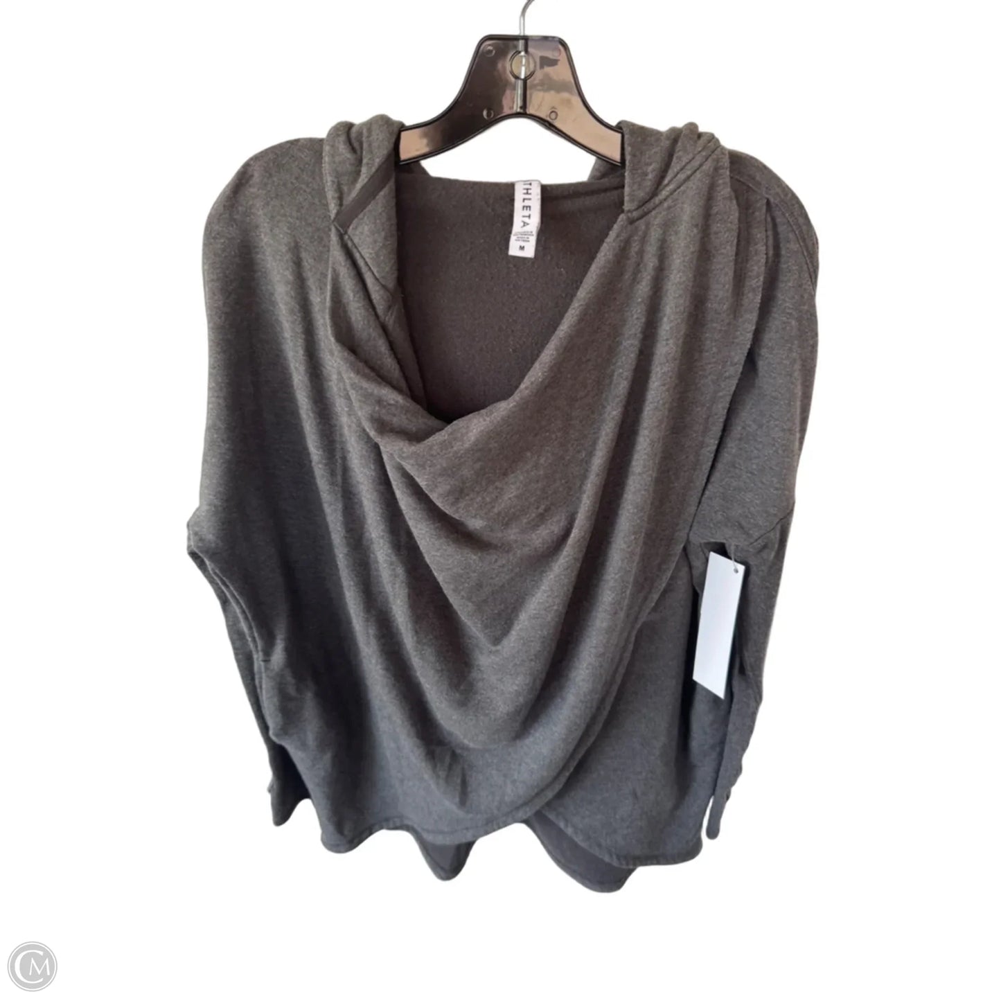 Athletic Sweatshirt Hoodie By Athleta In Grey, Size: M