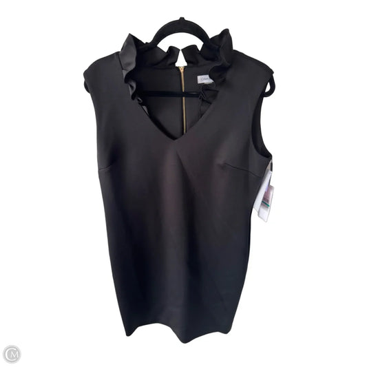 Dress Work By Calvin Klein In Black & Gold, Size: Xl