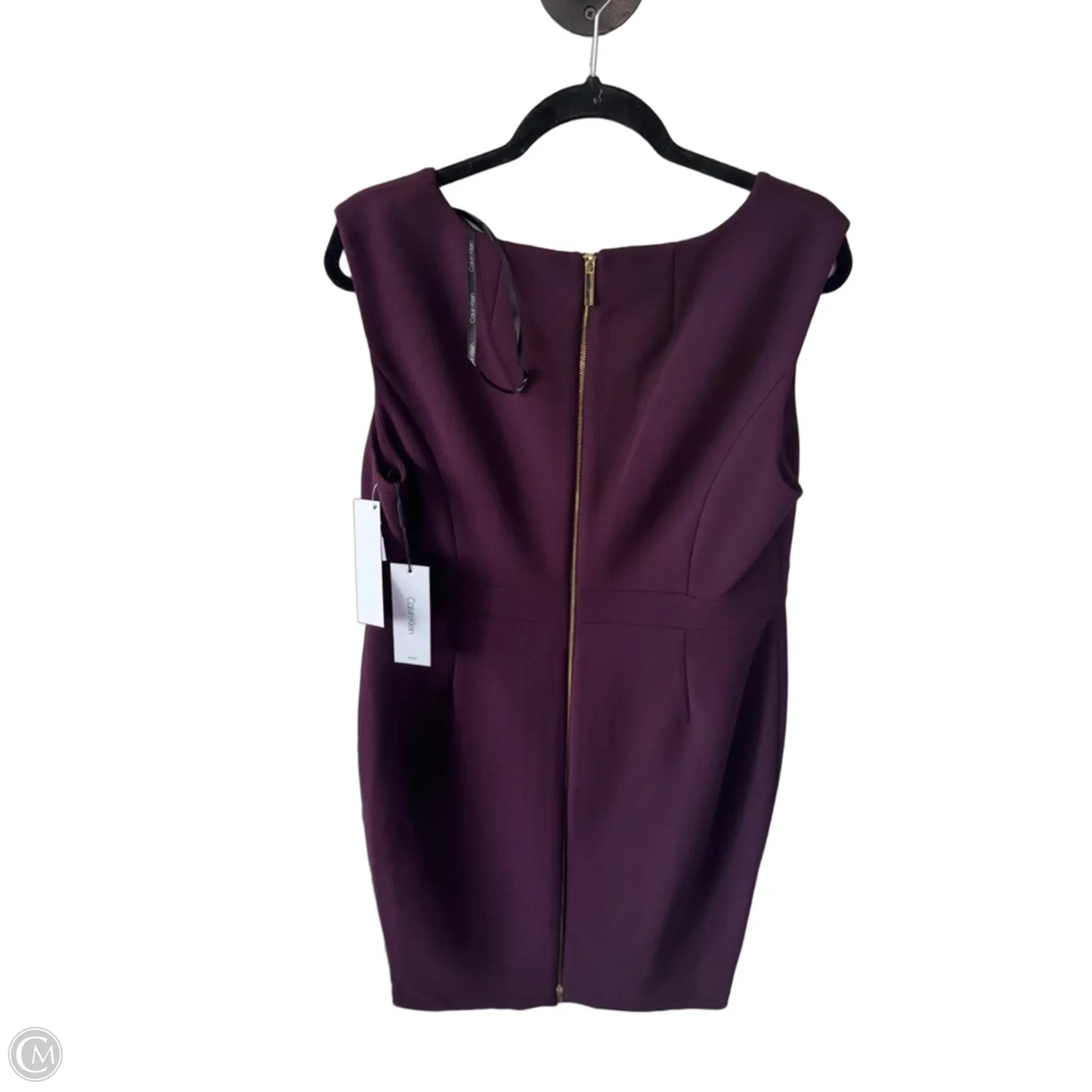 Dress Work By Calvin Klein In Purple, Size: L