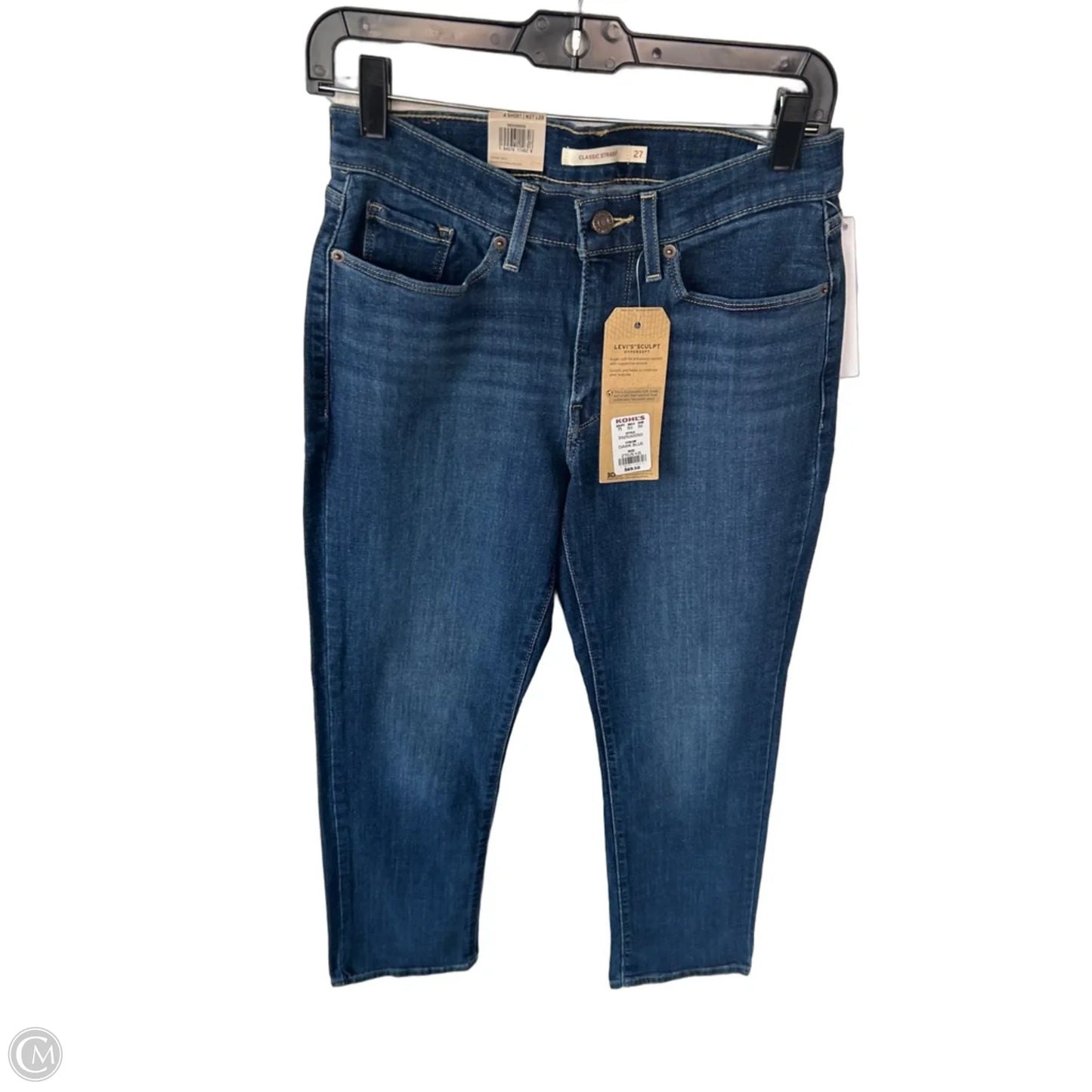 Jeans Straight By Levis In Blue Denim, Size: 4