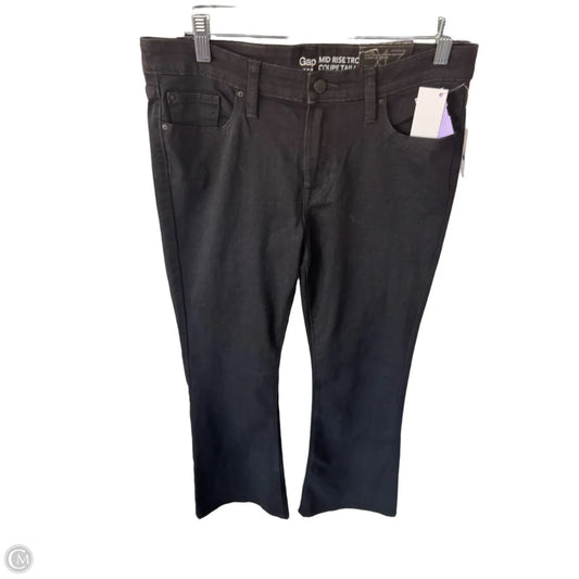Jeans Flared By Gap In Black Denim, Size: 10