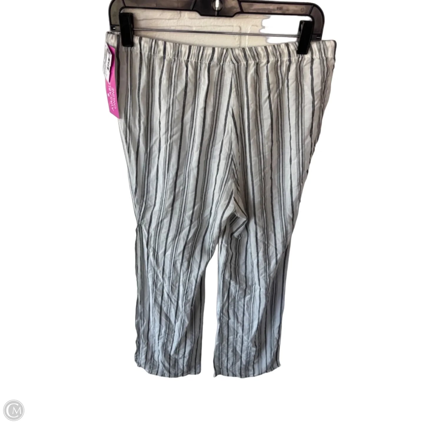 Pants Linen By Soho Apparel In Grey & White, Size: 4