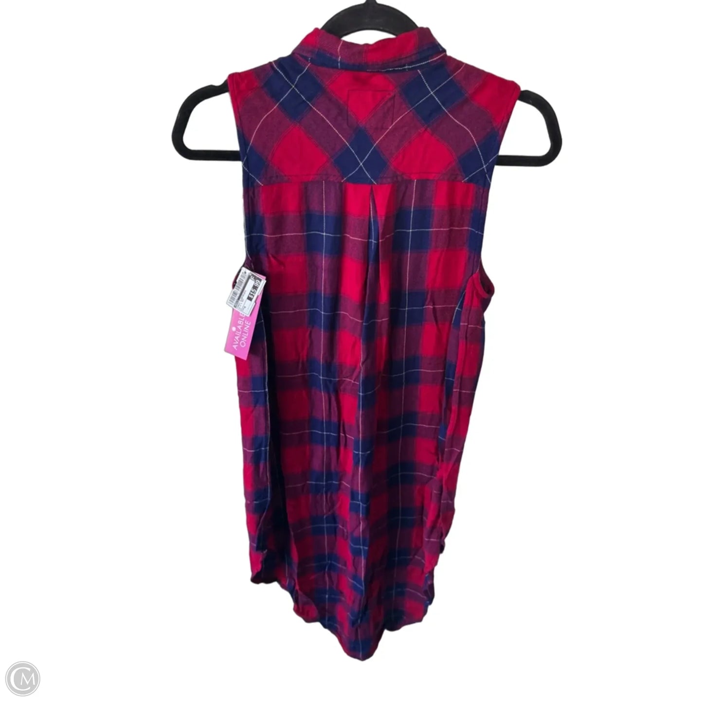 Tunic Sleeveless By Rails In Blue & Red, Size: M