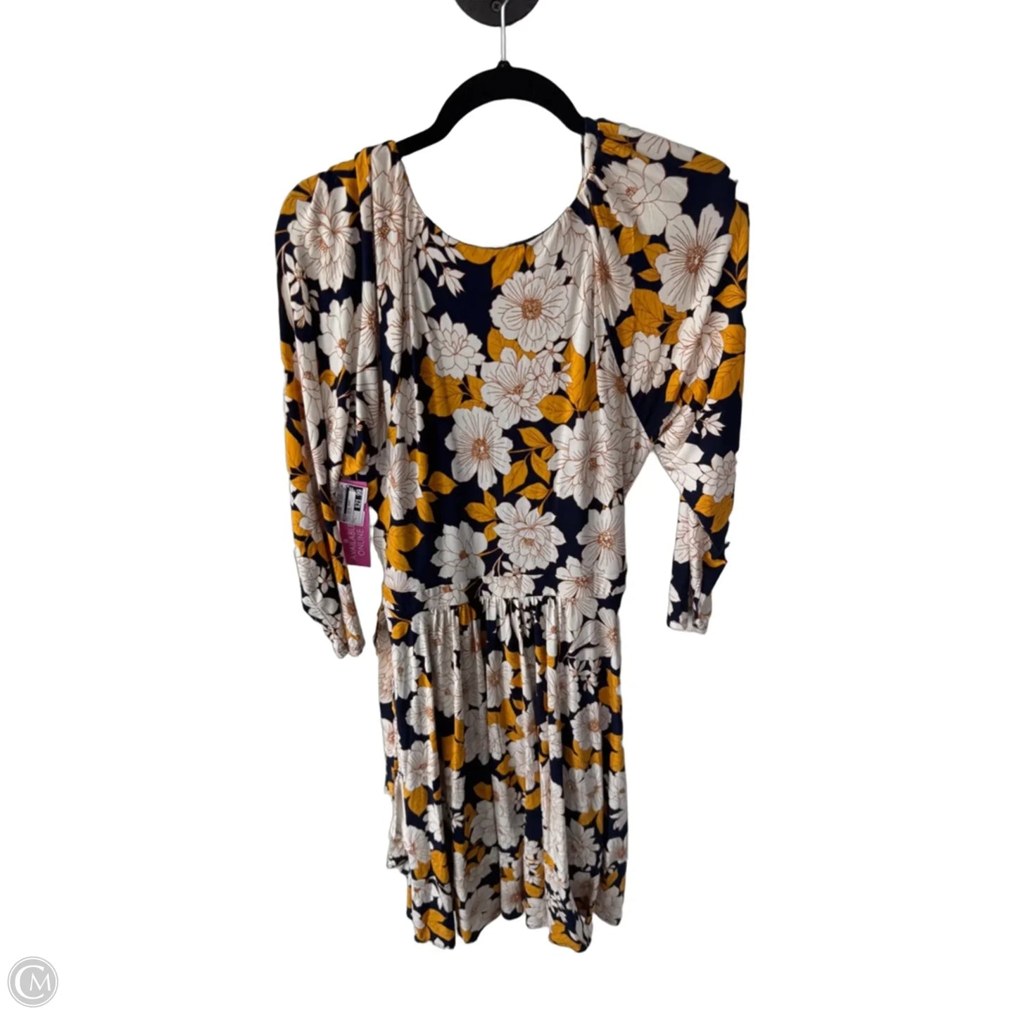 Dress Casual Short By Maeve In Blue & Yellow, Size: L