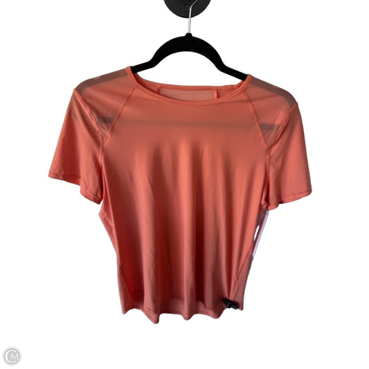 Athletic Top Short Sleeve By Lululemon In Orange, Size: S