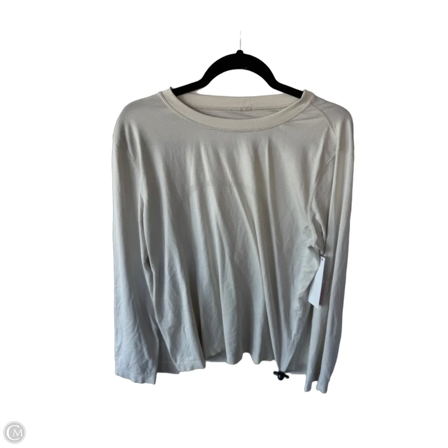 Athletic Top Long Sleeve Crewneck By Lululemon In Cream, Size: M