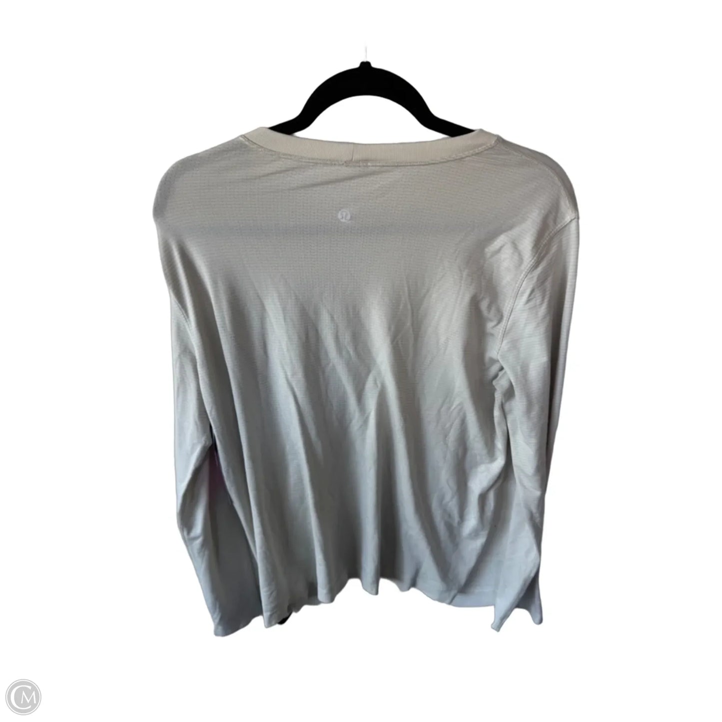 Athletic Top Long Sleeve Crewneck By Lululemon In Cream, Size: M