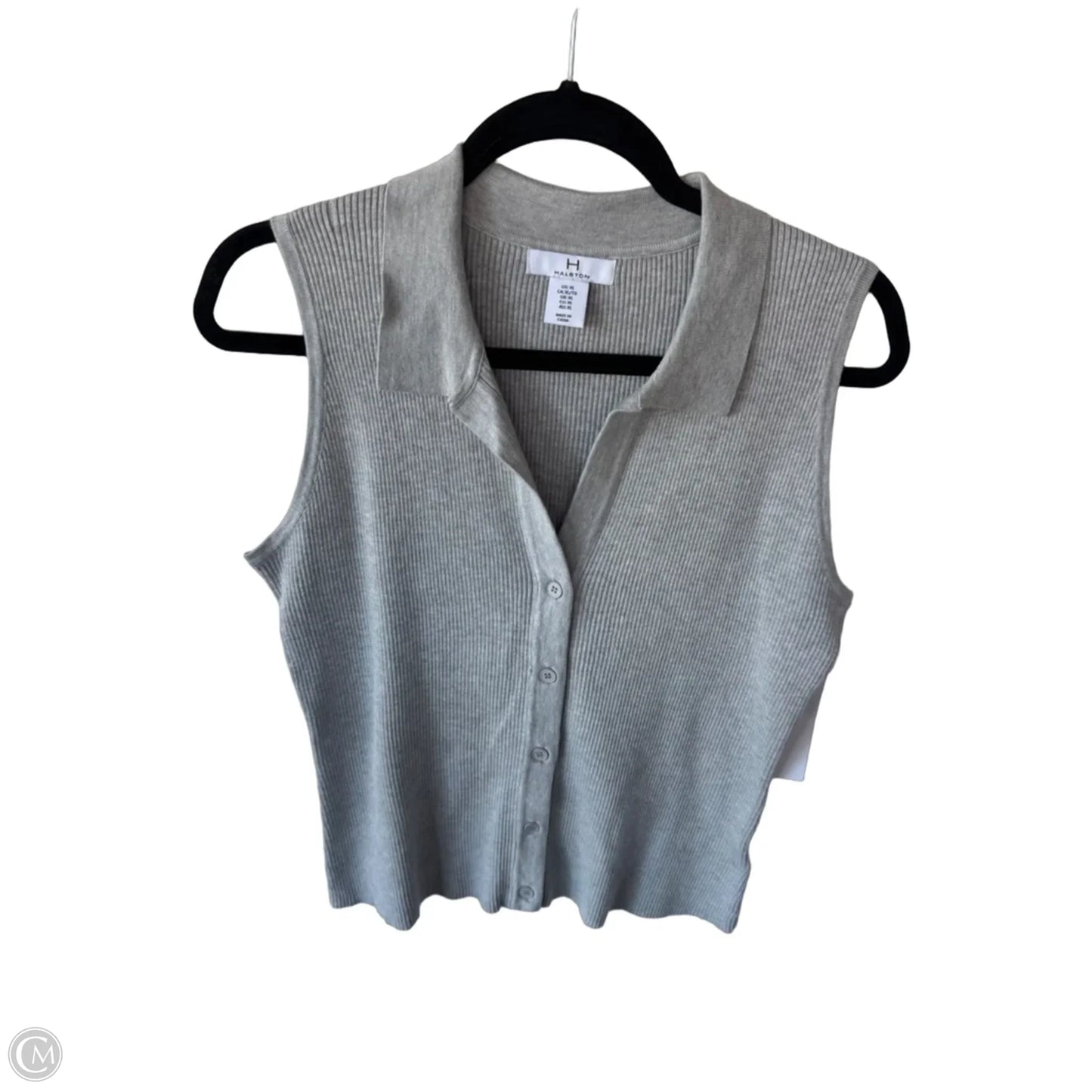 Vest Sweater By H For Halston In Grey, Size: Xl
