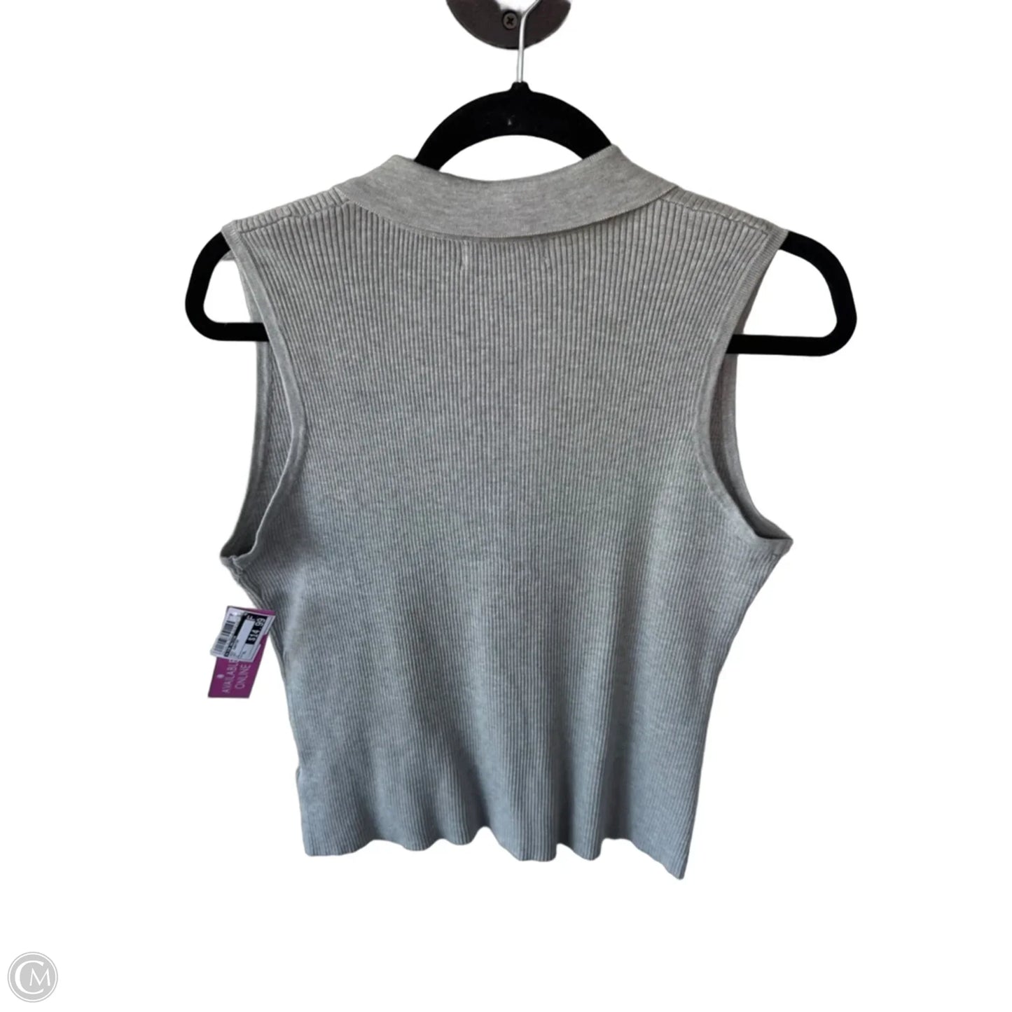 Vest Sweater By H For Halston In Grey, Size: Xl