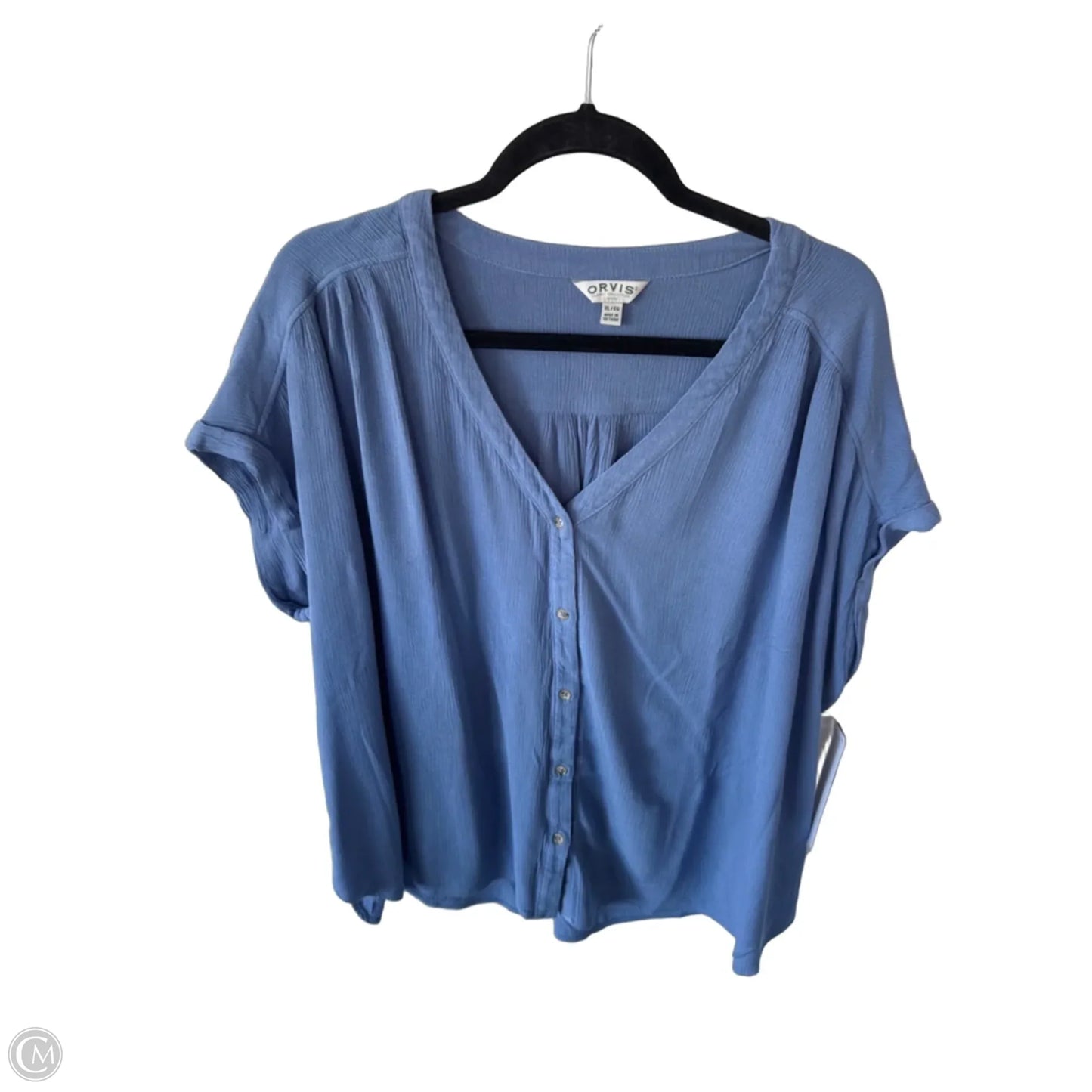 Top Short Sleeve By Orvis In Blue, Size: Xl