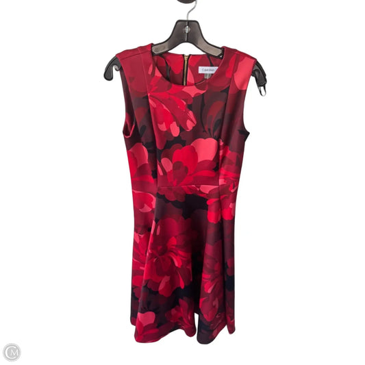 Dress Party Midi By Calvin Klein In Red, Size: S