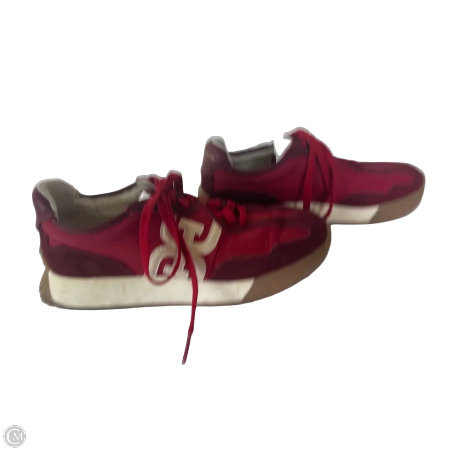 Shoes Sneakers By Sam Edelman In Red & Tan, Size: 7.5