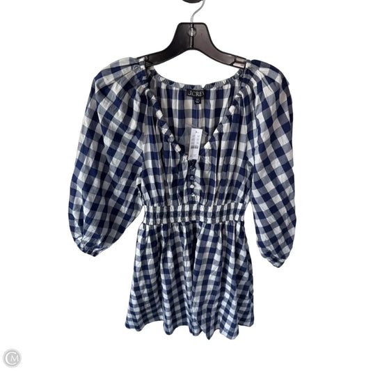 Dress Casual Short By J. Crew In Blue & White, Size: Xxs