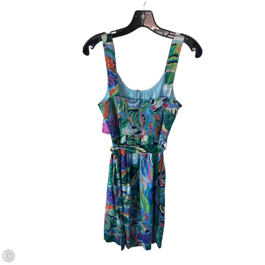 Dress Casual Midi By Nic + Zoe In Blue & Green, Size: M