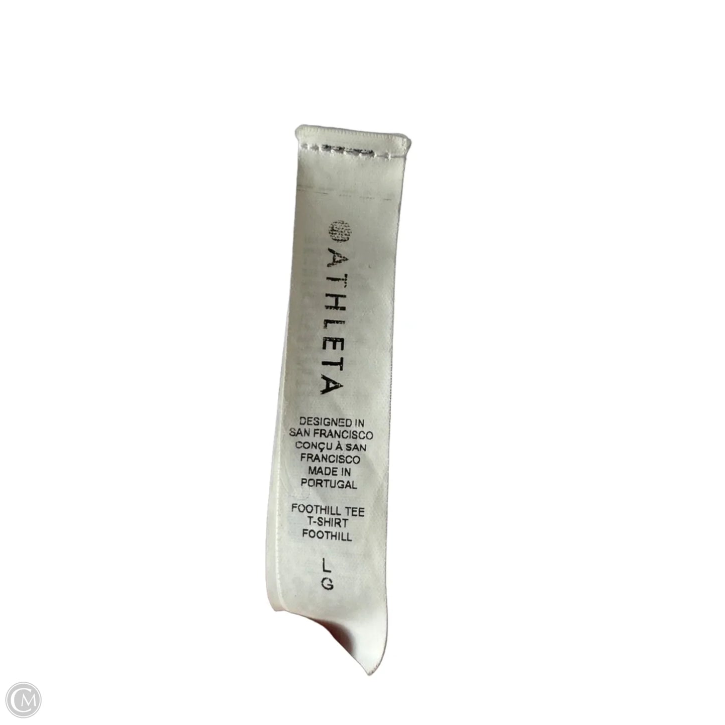 Athletic Top Short Sleeve By Athleta In White, Size: L