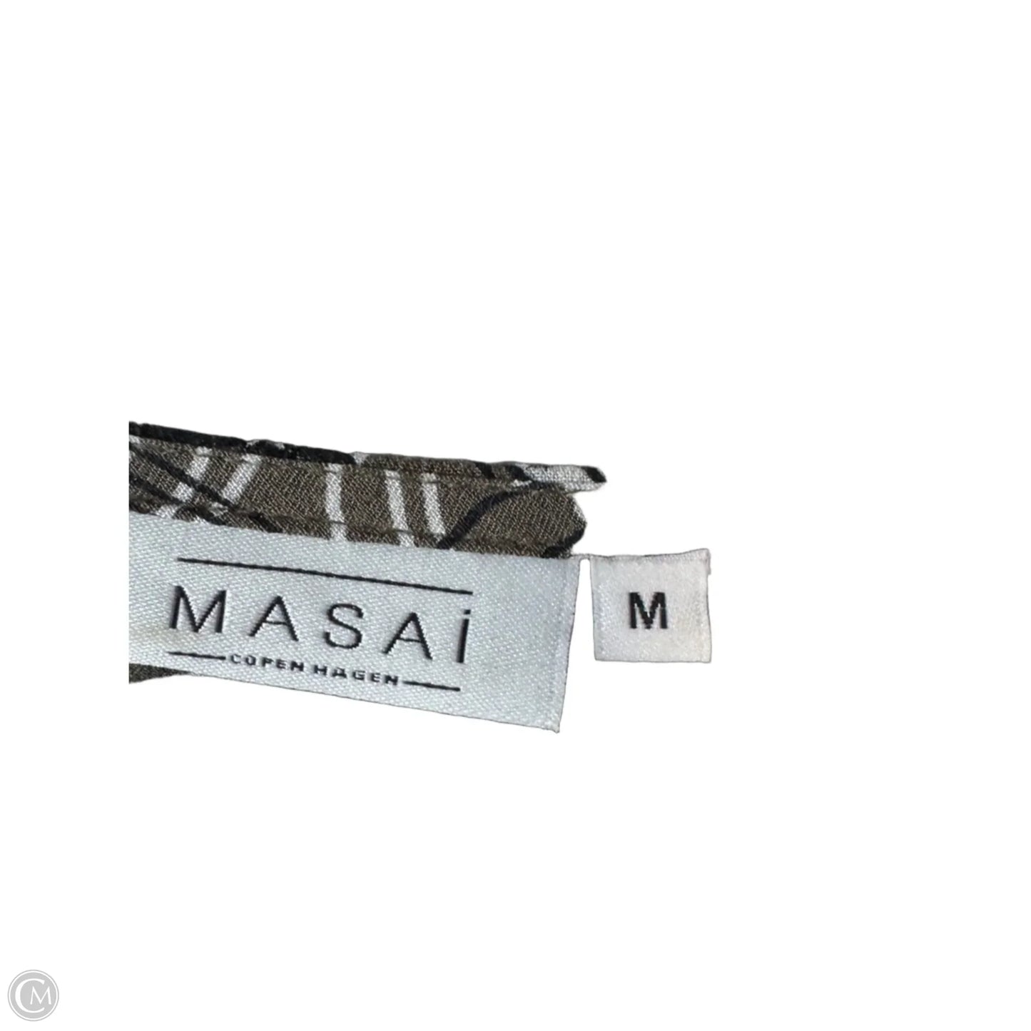 Dress Casual Midi By Cmc In Green & White, Size: M