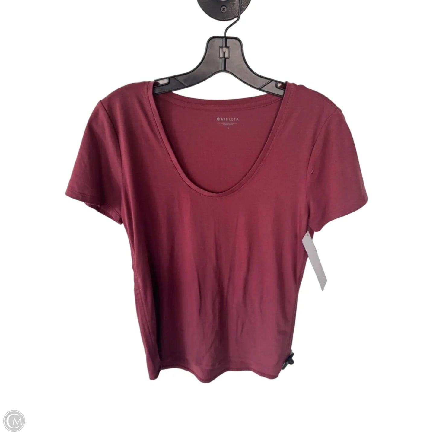 Athletic Top Short Sleeve By Athleta In Red, Size: S