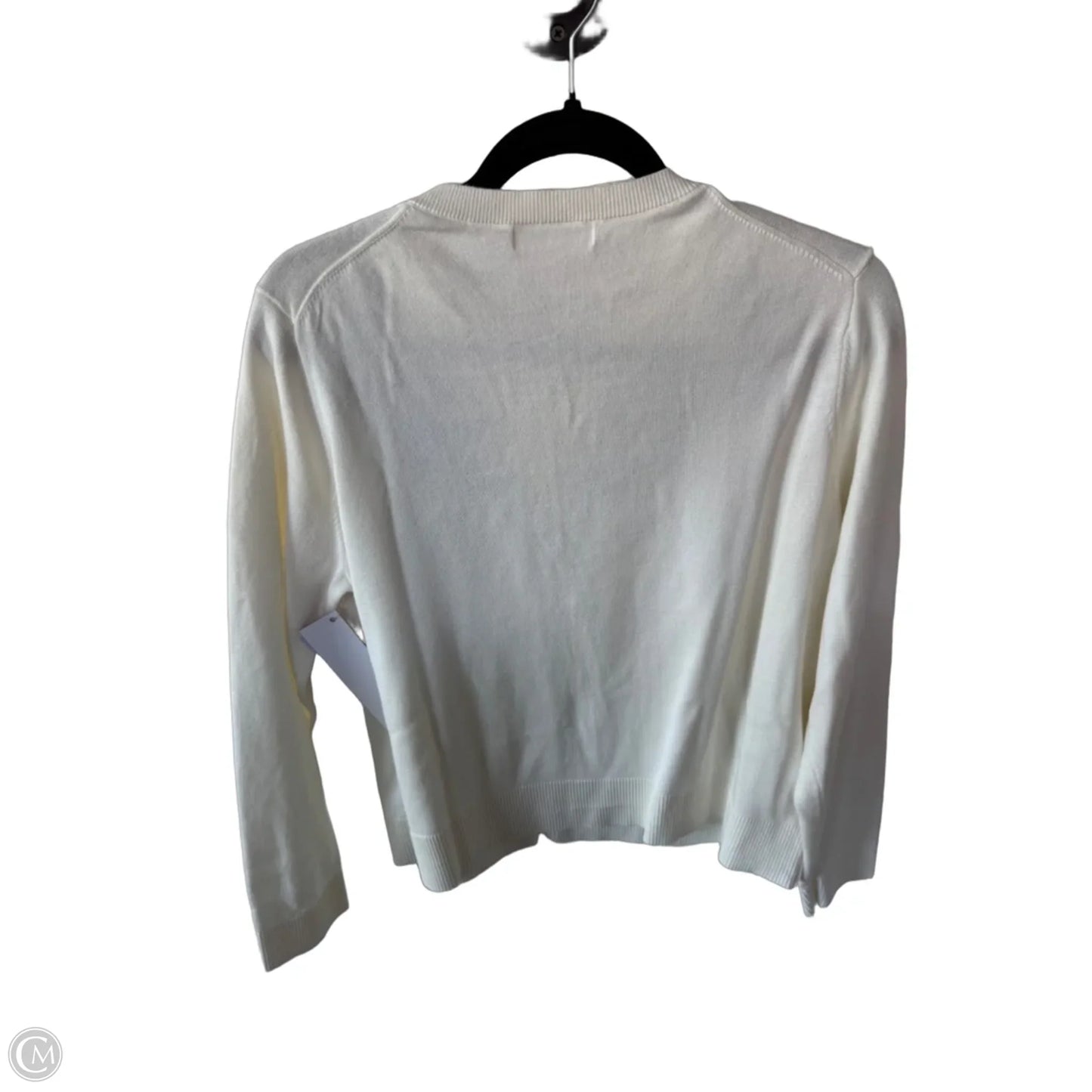 Sweater Cardigan By Clothes Mentor In Blue & Cream, Size: Xl