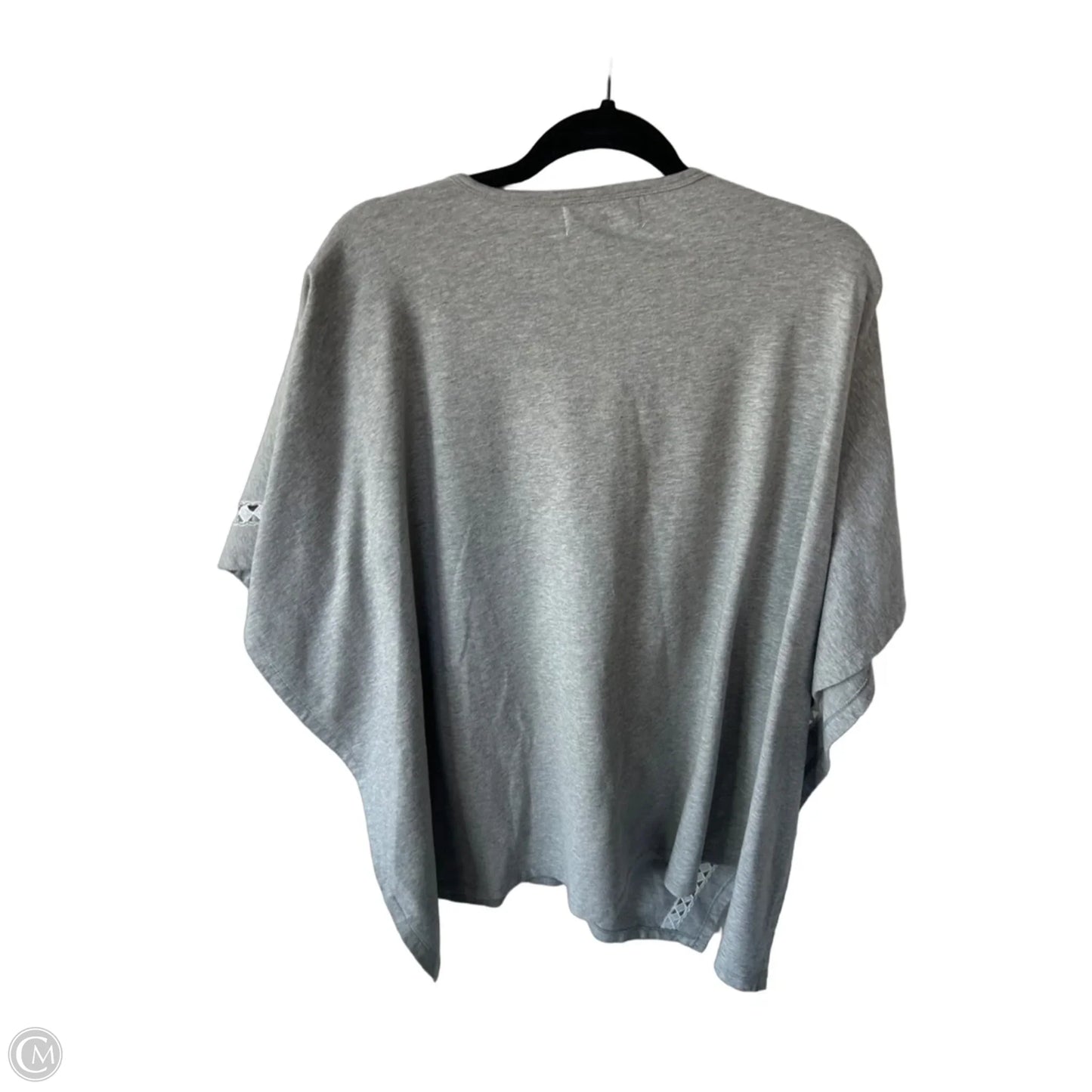 Poncho By Clothes Mentor In Grey & White, Size: L