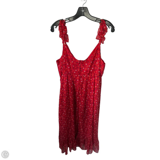 Dress Casual Maxi By Madewell In Red & Yellow, Size: L