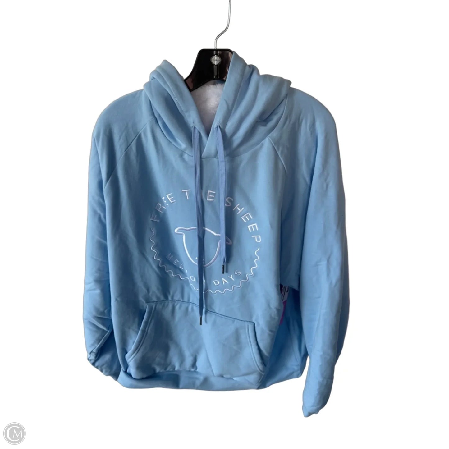 Sweatshirt Hoodie By Cmb In Blue & White, Size: M