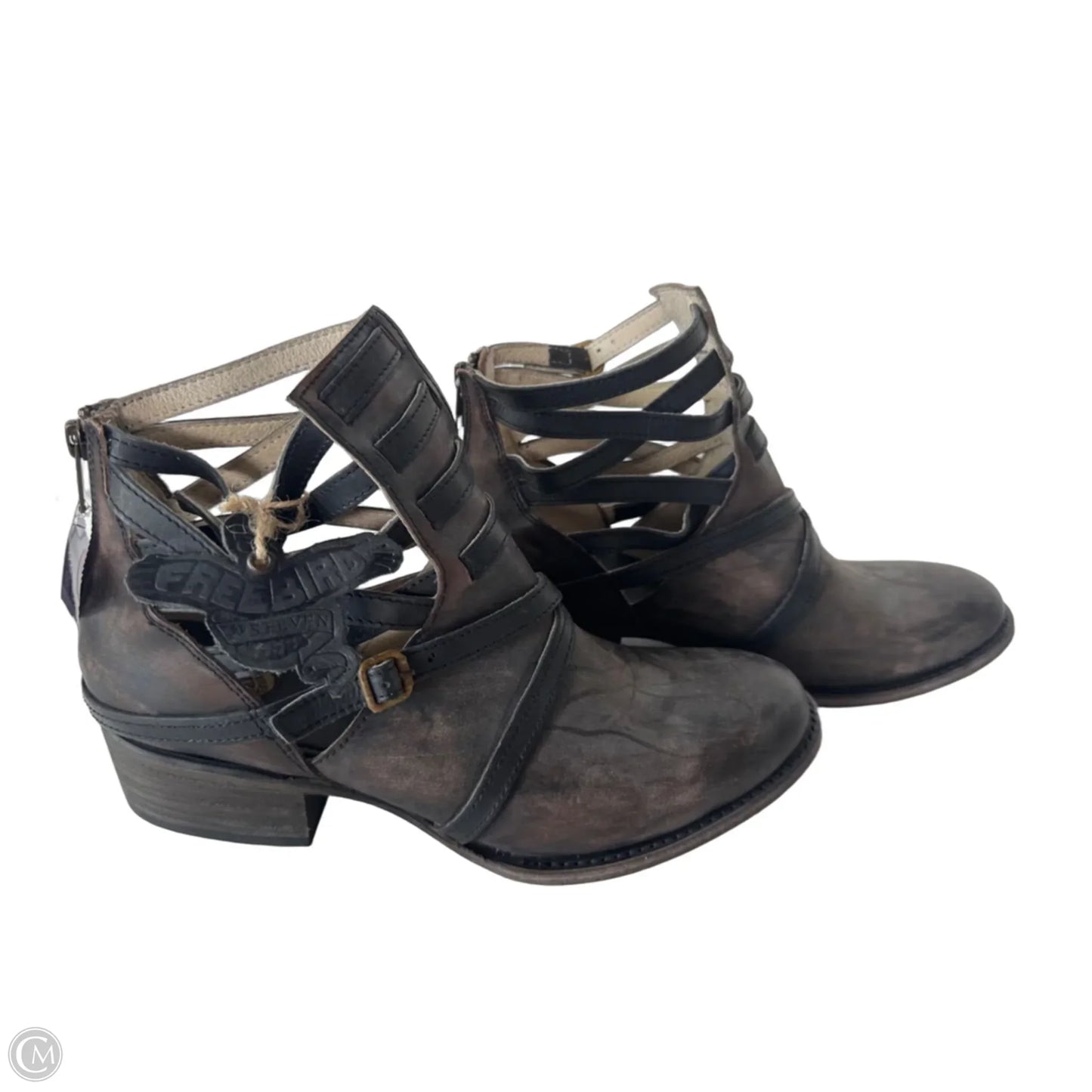 Boots Ankle Flats By Freebird In Brown, Size: 10