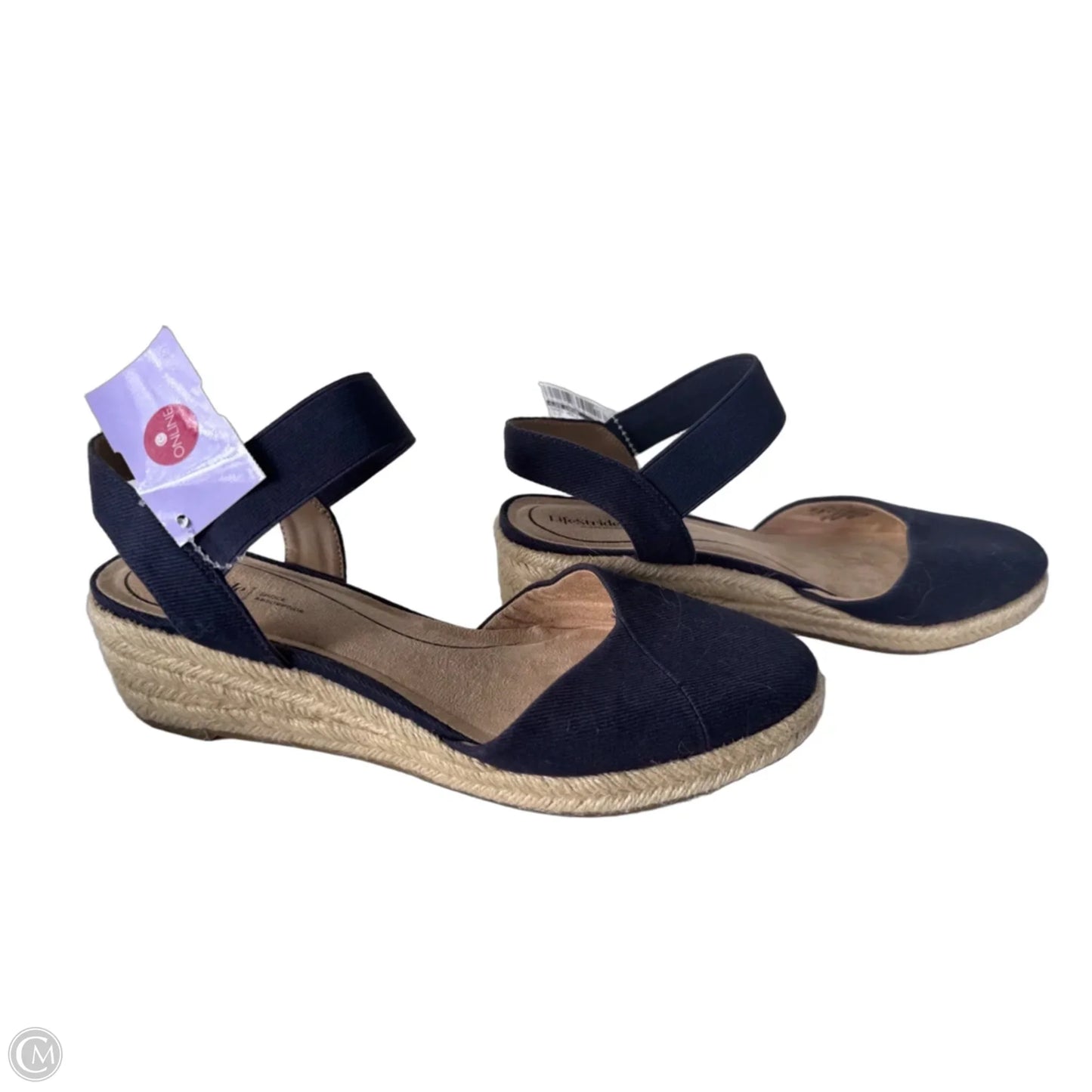 Shoes Heels Wedge By Life Stride In Blue, Size: 7.5