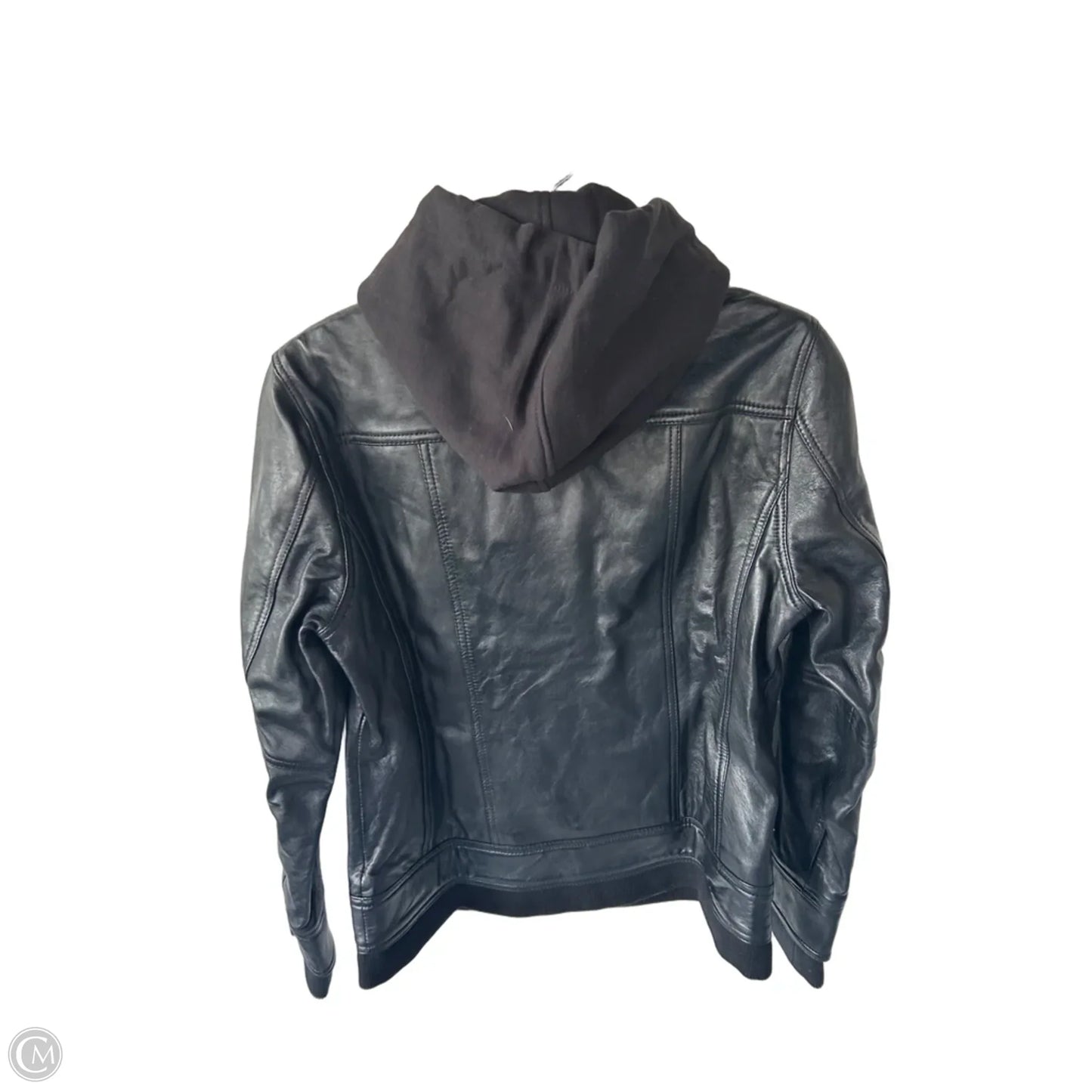 Jacket Leather By Quince In Black, Size: S