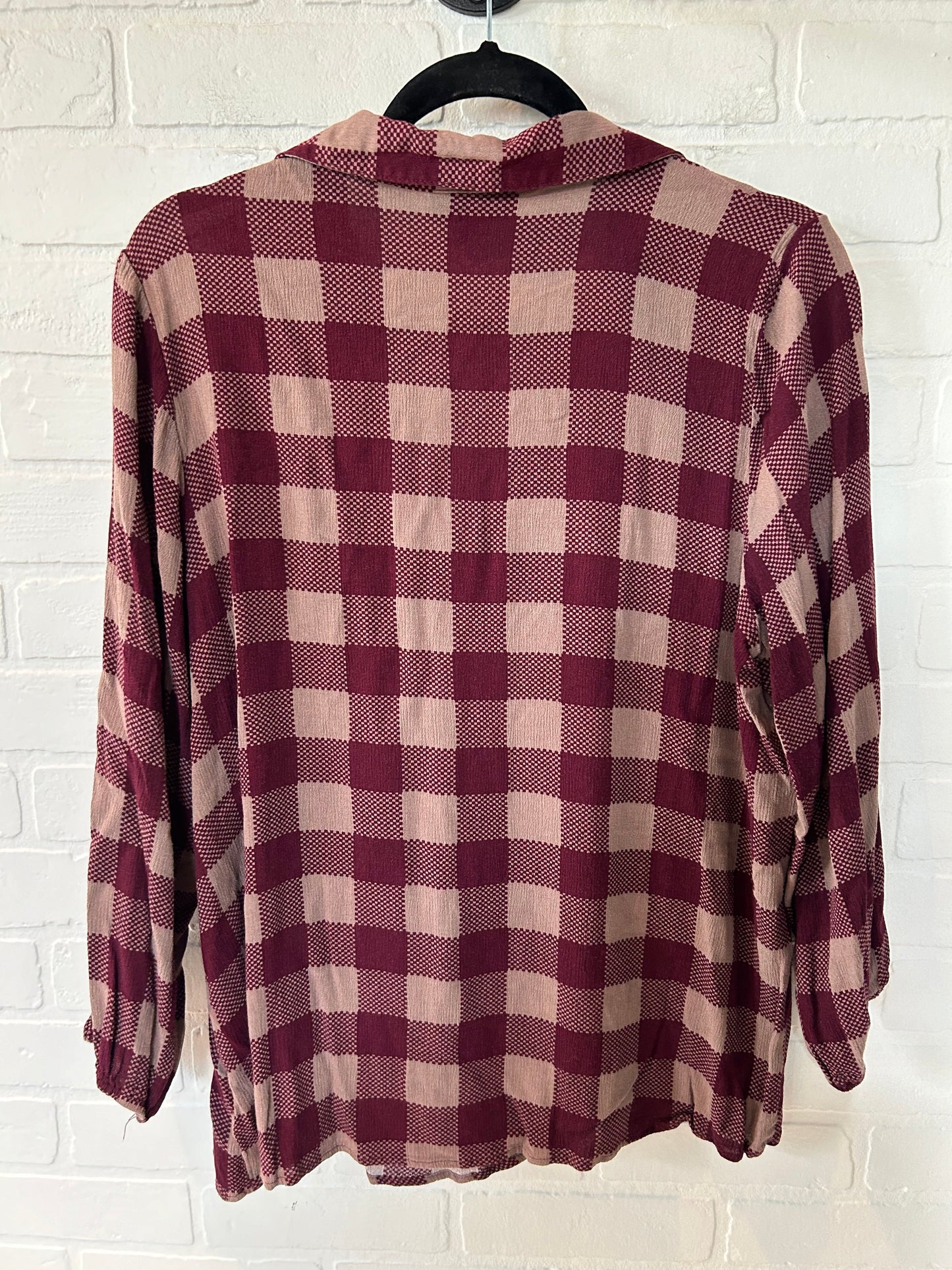 Red Top Long Sleeve Bobeau, Size 1x