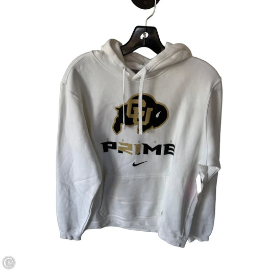 Sweatshirt Hoodie By Nike In White, Size: M
