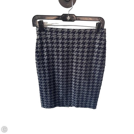 Skirt Mini & Short By Banana Republic In Blue & Silver, Size: 0p