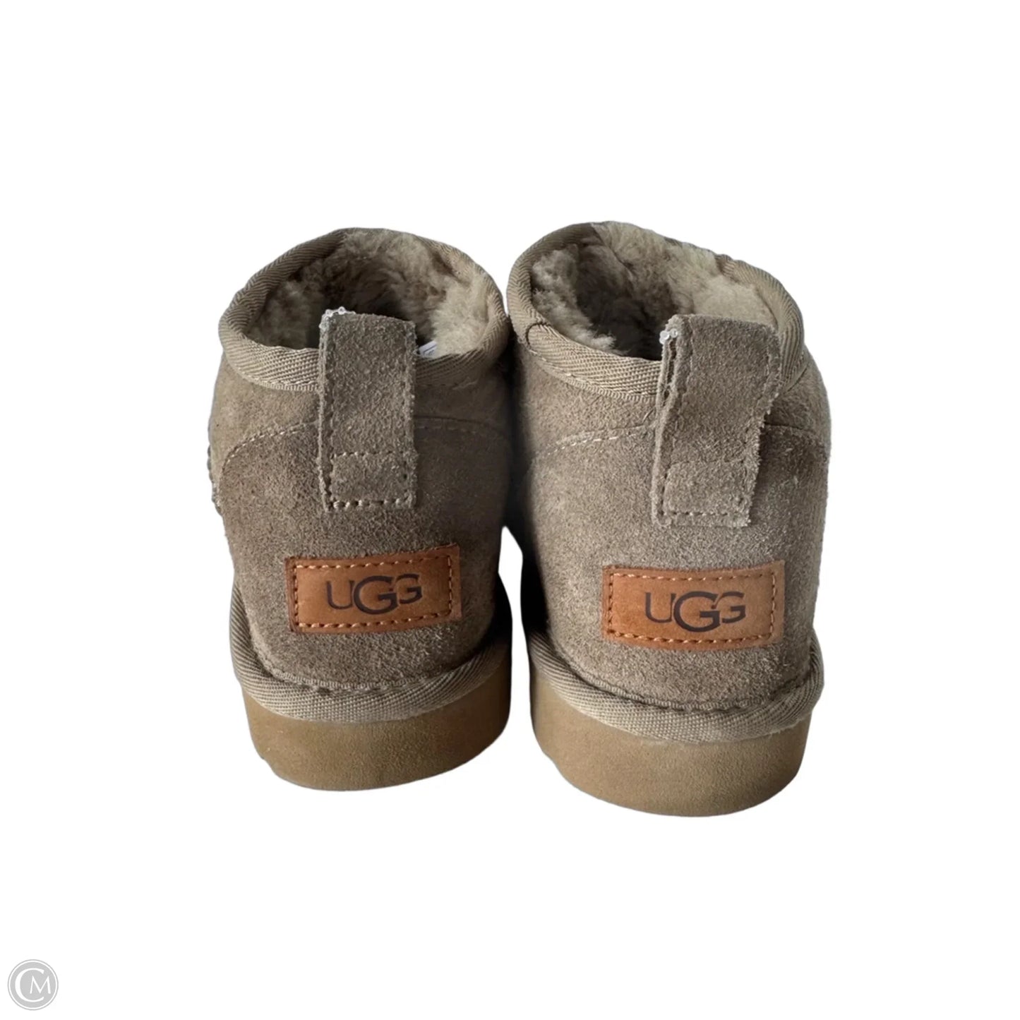 Slippers Designer By Ugg In Tan, Size: 8